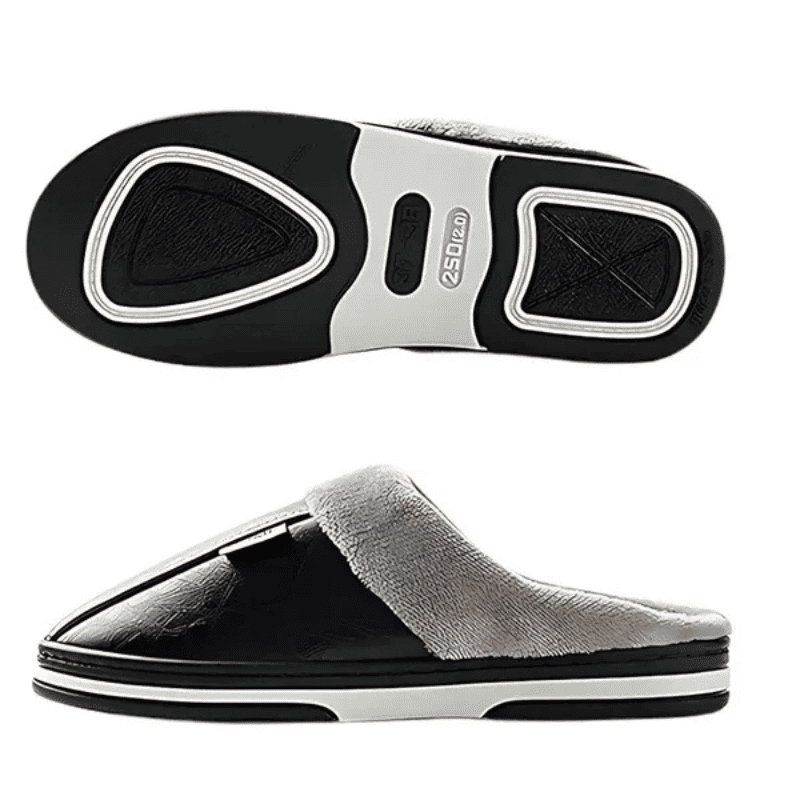 [Compre 1 Leve 2] Pantufla Ortopédica de Cuero – Interior Afelpado [Antiodor]