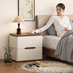 [Promo 2x1] Organizador de Madera para Mesita de Noche con Dos Cajones - Diseño Moderno