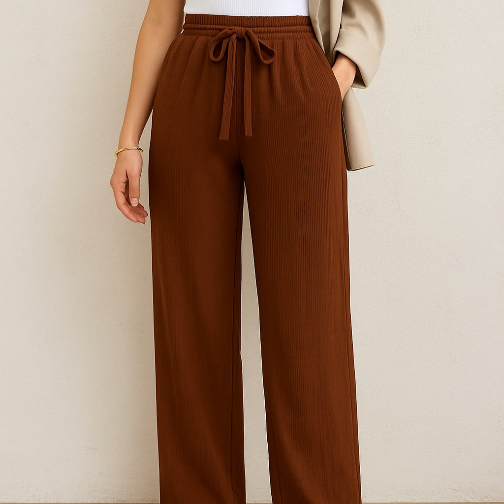 [Llevá 5, Pagá Solo 3] Pantalón Femenino Soline Pantalón con Cintura Elástica en Poliamida, Poliéster y Spandex