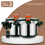 [Llevá 2, Pagá 1] Olla a Presión MasterTurbo de Acero Inoxidable | Antiexplosiva + ¡Regalo de Kit de Utensilios!